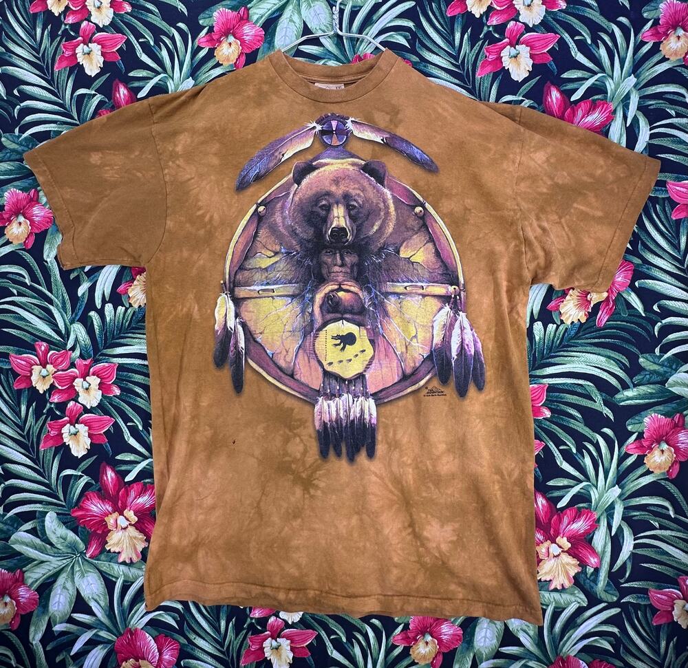 VTG 90s The Mountain Native American Bear Dream Catcher 2XL
